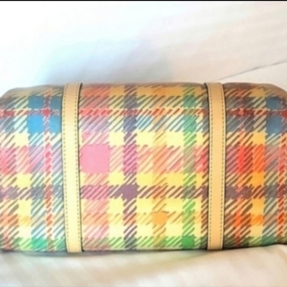 Dooney & Bourke Vintage Picnic Collection Plaid Satchel - Picture 3 of 9